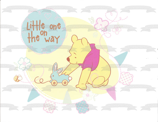 Winnie the Pooh Baby Shower Pink Blue Edible Cake Topper Image ABPID03314