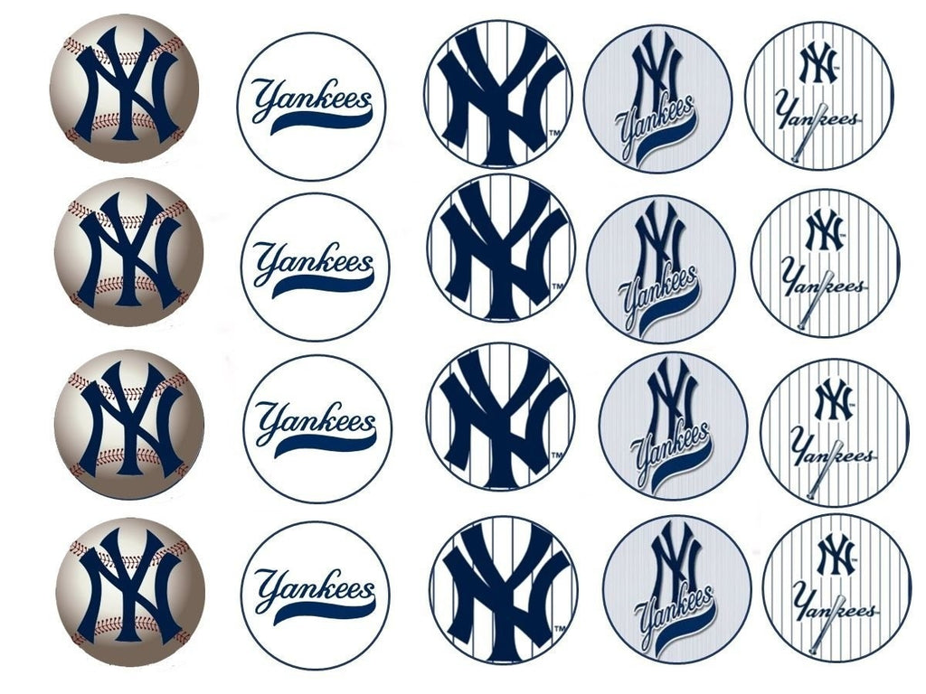 New York Yankees Logo Baseball American League Edible Cupcake Topper I