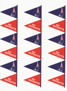 The Patriots Loge and Pennant Edible Cake Topper Image Strips ABPID03343