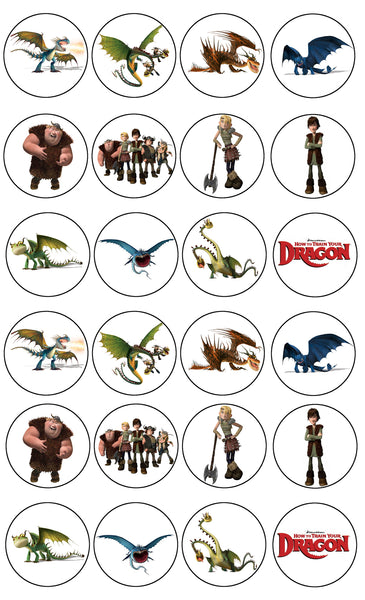 How to Train Your Dragon Fishlegs Hiccup Astrid Edible Cupcake Topper Images ABPID03418