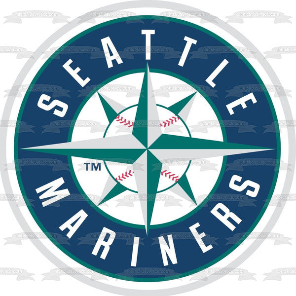 Seattle Mariners Sports Logo Major League Baseball Edible Cake Topper Image ABPID03440