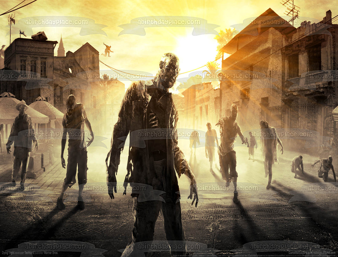 Dying Light Infected Harran and Zombies Edible Cake Topper Image ABPID03476