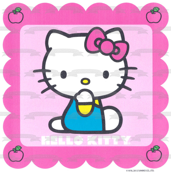 Hello Kitty Apples Kitty White Edible Cake Topper Image ABPID03570