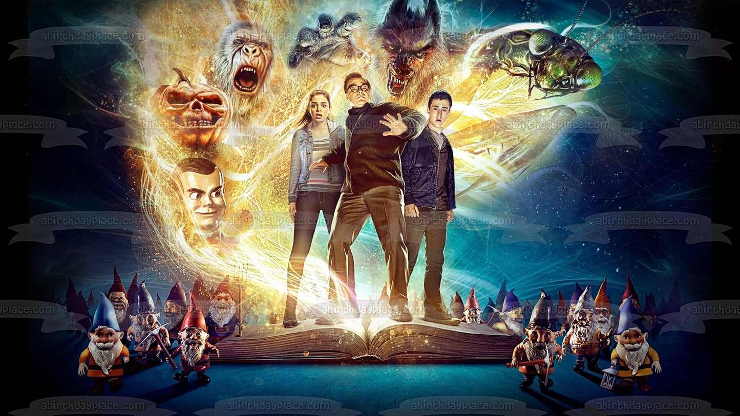 Goosebumps 2 Haunted Halloween Gnomes Sarah Sam and Sonny Edible Cake Topper Image ABPID03629