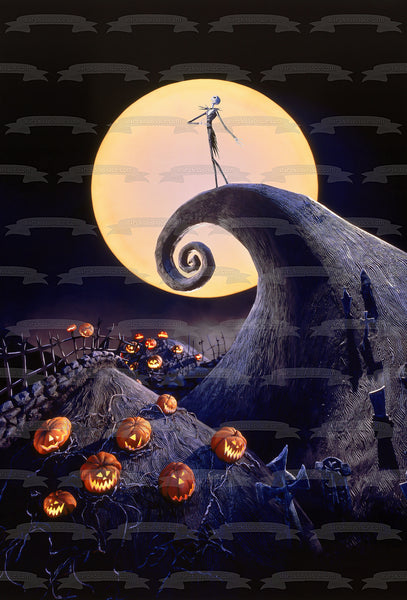 Nightmare Before Christmases Jack Skellington Edible Cake Topper Image ABPID03695