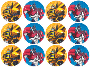 Transformers Bumblebee Optimus Prime Edible Cupcake Topper Images ABPID03795