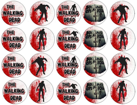 The Walking Dead Logo Zombie Edible Cupcake Topper Images ABPID03897