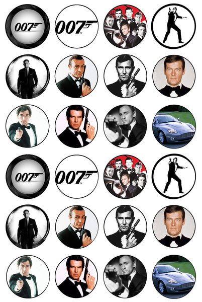 James Bond 007 Pierce Brosnan Edible Cupcake Topper Images ABPID03956