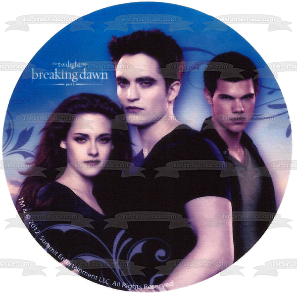 Twilight Breaking Dawn Bella Edward and Jacob Edible Cake Topper Image ABPID03969
