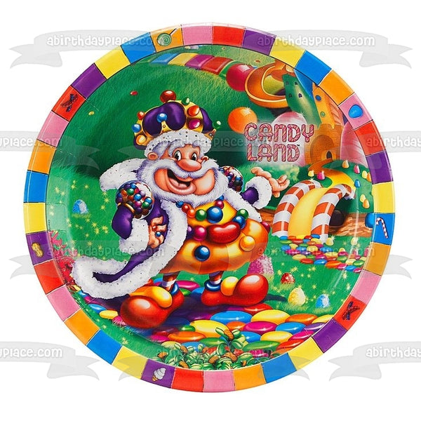 Candy Land King Kandy and a Candy Castle Edible Cake Topper Image ABPID04089