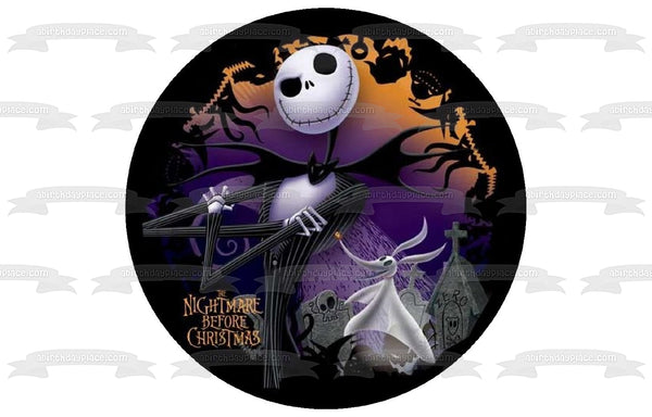 The Nightmare Before Christmas Jack Skellington Edible Cake Topper Image ABPID04091