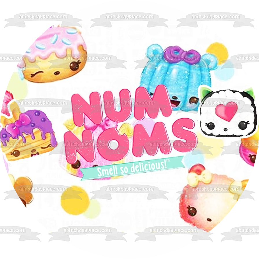 Num Noms Smell so Delicious Various Characters Edible Cake Topper Image ABPID04123