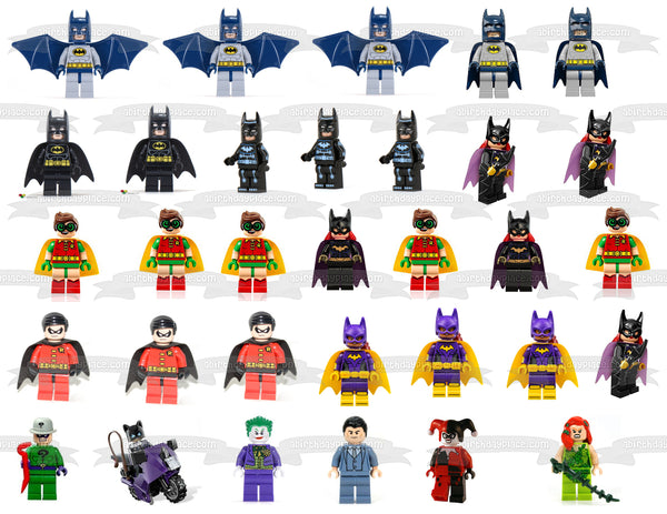 LEGO Batman Figurines Robin and The Joker Edible Cake Topper Image ABPID04195