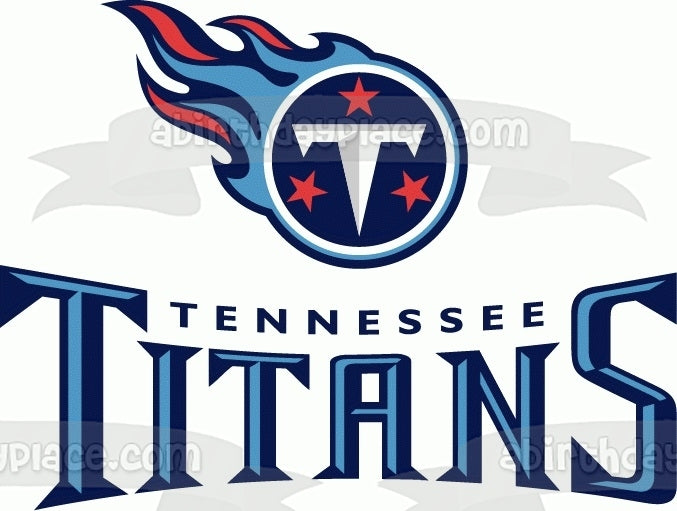 Tennessee Titans Professional American Football Log Nashville Edible Cake Topper Image ABPID04201