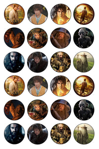 The Hobbit an Unexpected Journey Bilbo Gandalf Golem Dwarves Edible Cupcake Topper Images ABPID04221