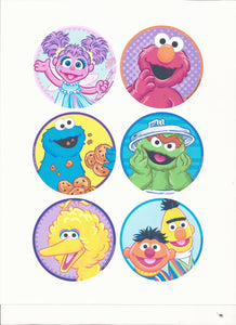 Sesame Street Big Bird Elmo Cookie Monster Abby Cadabby Bert Ernie Edible Cupcake Topper Images ABPID04254