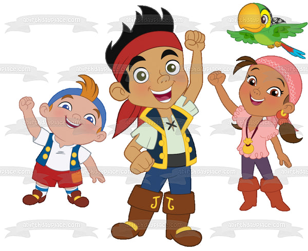 Jake and the Never Land Pirates Izzy and Cubby Edible Cake Topper Image ABPID04352