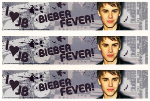 I Heart Justin Bieber Fever Edible Cake Topper Image Strips ABPID04359
