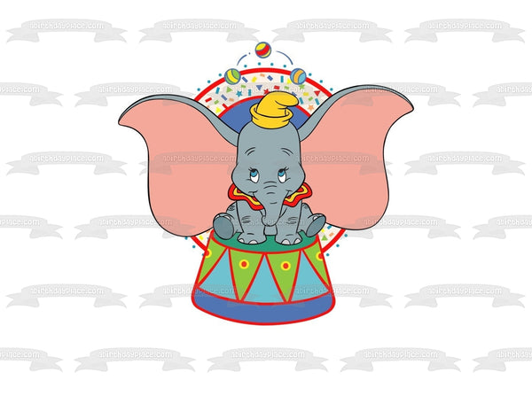 Dumbo Circus Juggling Edible Cake Topper Image ABPID04365