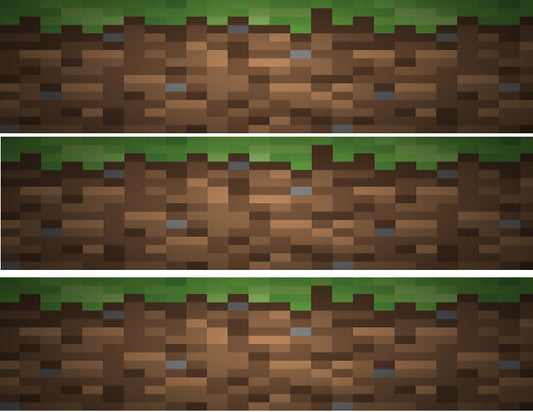 Minecraft Grass Block Dirt Edible Cake Topper Image Strips ABPID04430