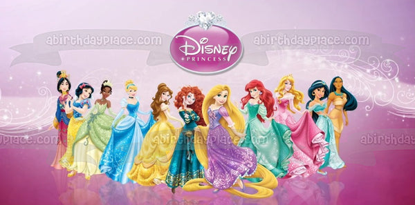 Princesses Rapunzel Mulan Snow White and Aurors Edible Cake Topper Image ABPID04449