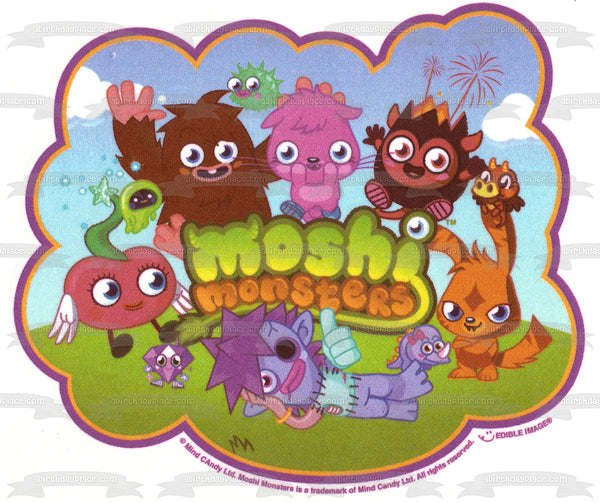 Moshi Monsters the Movie Poppet Katsuma Luvli and Furi Edible Cake Topper Image ABPID04457