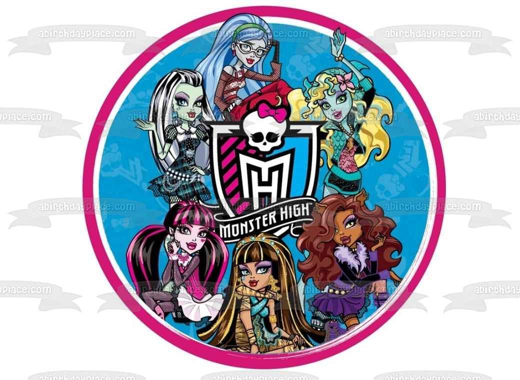 Monster High Draculaura Clawdeen Wolf Frankie Stein Edible Cake Topper Image ABPID04506