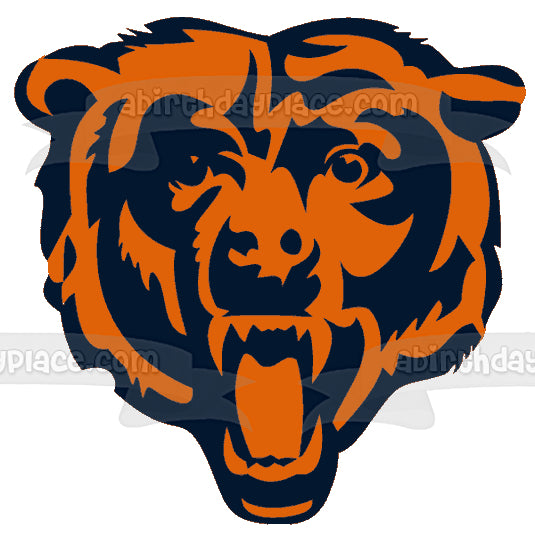 Chicago Bears Logo NFL Edible Cake Topper Image ABPID04511