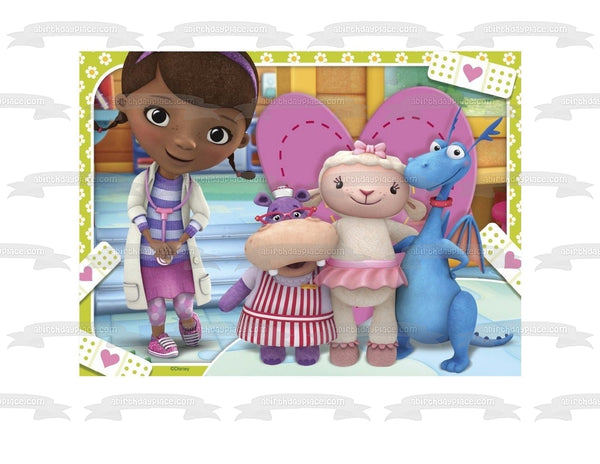 Doc McStuffins Dottie Lambie Hallie and Stuffy Edible Cake Topper Image ABPID04593