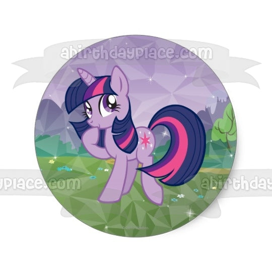 My Little Pony Twilight Sparkle Edible Cake Topper Image ABPID04598