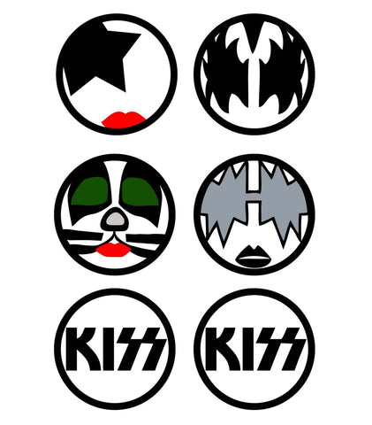 Kiss Logo American Rock Band Symbols Edible Cupcake Topper Images ABPID04675