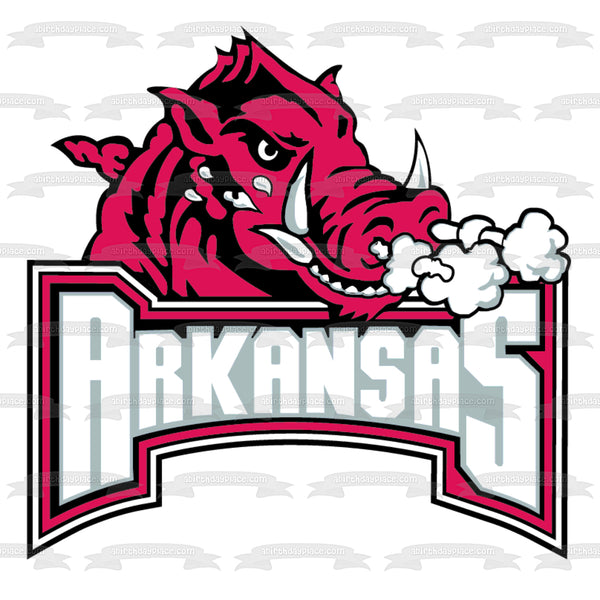 Arkansas Razorbacks Secondary Logo 2001-2008 Edible Cake Topper Image ABPID04700