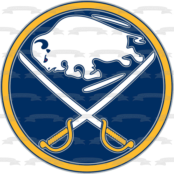 Buffalo Sabres Professional Ice Hockey Team Logo New York Edible Cake Topper Image ABPID04738