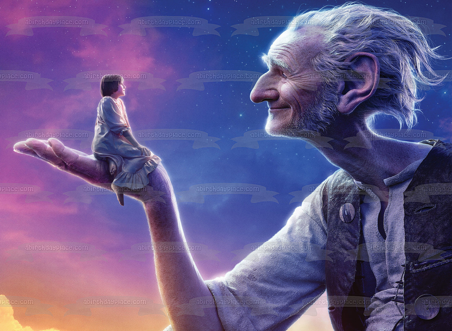 The BFG the Big Friendly Giant and Sophie Roald Dahl Edible Cake Topper Image ABPID04811