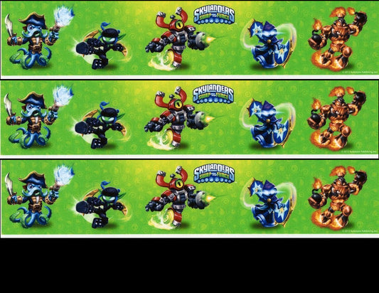 Skylanders Swap Force Blast Zone Wash Buckler Stealth Elf Edible Cake Topper Image Strips ABPID04814