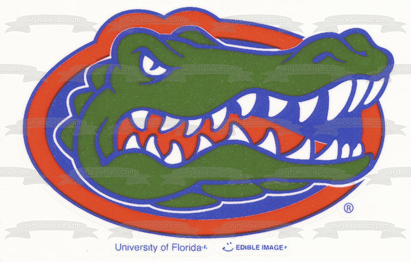 Florida Gators Logo University of Florida Athletics College Sports Edible Cake Topper Image ABPID04927