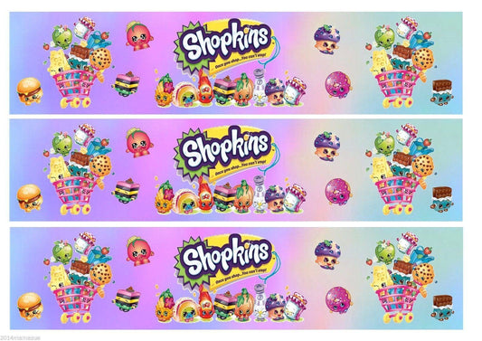 Shopkins D'Lish Donut Cupcake Queen Twinky Winks Apple Blossom Cheeky Chocolate Kooky Cookie Edible Cake Topper Image Strips ABPID04934