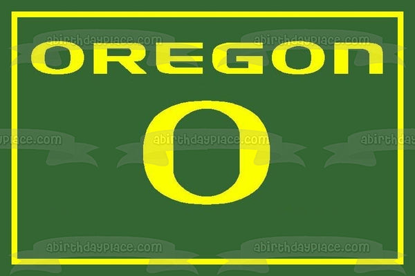 Oregon Ducks University of Oregon Athletic Teams Alternate Logo College Sports NCAA Edible Cake Topper Image ABPID04967
