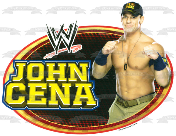 John Cena Wrestling WWE Raw Smackdown Edible Cake Topper Image ABPID05000