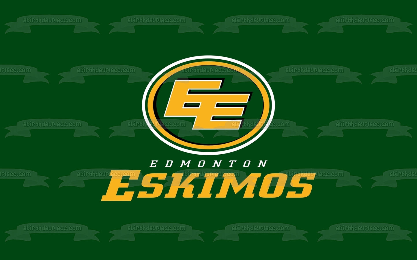 Edmonton Eskimos Logo Canadian Football League Edible Cake Topper Image ABPID05013
