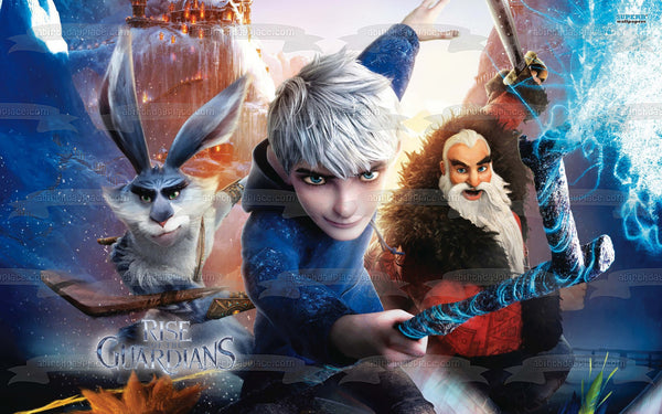 Rise of the Guardians Jack Frost E. Aster Bunnymynd and Nicholas St. North Edible Cake Topper Image ABPID05117
