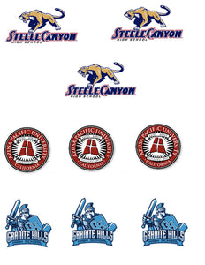 High School Logos Steele Canyon Azusa Pacific University Granite Hills Edible Cupcake Topper Images ABPID05137