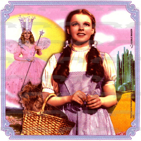 The Wizard of Oz Dorothy Toto Glinda and Emerald City Edible Cake Topper Image ABPID05165
