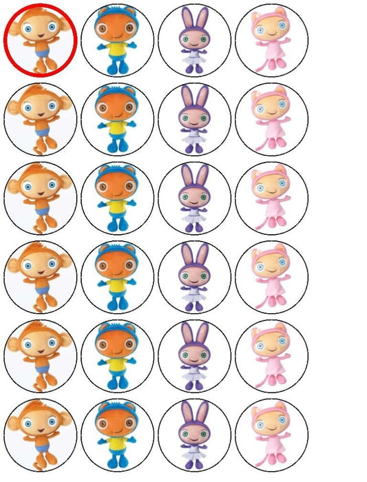 Waybuloo Yojojo Lau Lau Nok Tok and De Li Edible Cupcake Topper Images ABPID05176
