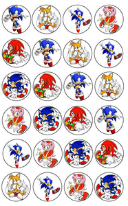 Sonic the Hedgehog Doctor Tails Amy Rose Knuckles the Echidna Shadow Edible Cupcake Topper Images ABPID05183