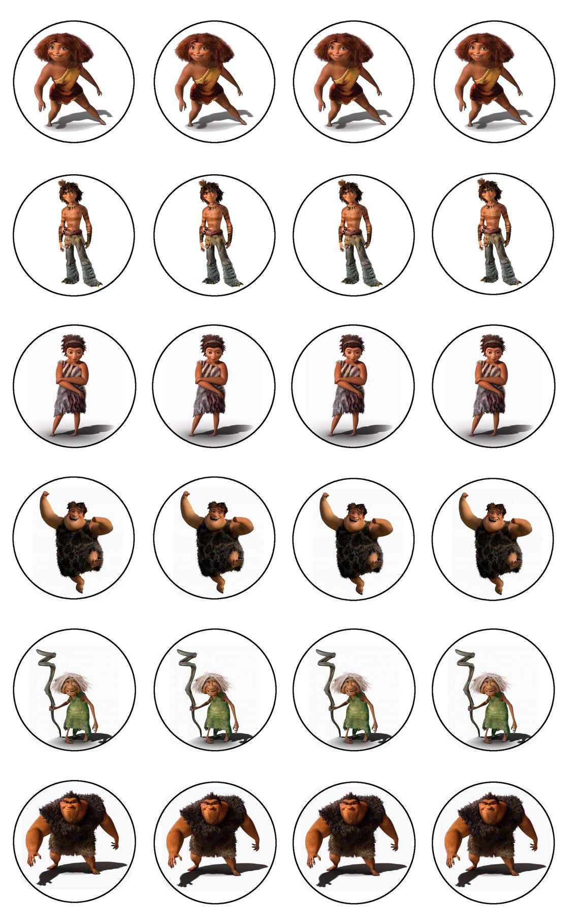 Disney Croods Eep Guy Grug Edible Cupcake Topper Images ABPID05218