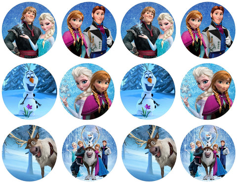 Frozen Anna Elsa Olaf and Snowflakes Edible Cake Topper Image ABPID052 – A  Birthday Place