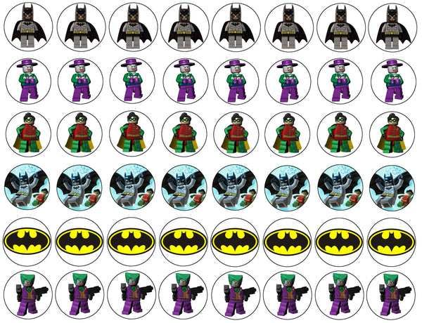 LEGO Batman Logo the Joker Robin Edible Cupcake Topper Images ABPID05400