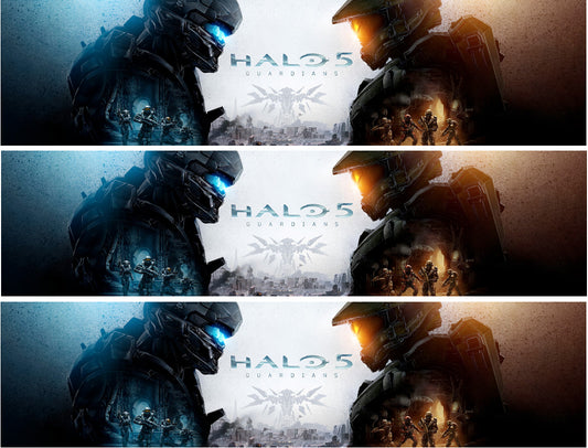 Halo 5 Guardians Logo Master Chief and Spartan Locke Edible Cake Topper Image Strips ABPID05565