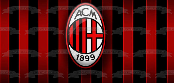 Ac Milan Football Club Logo Edible Cake Topper Image ABPID05567